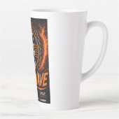 Vibe Wave Neon Surf Poster – Retro Synthwave Aesth カフェラテマグ (右)