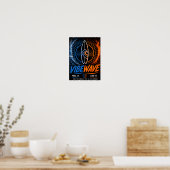 Vibe Wave Neon Surf Poster – Retro Synthwave Aesth ポスター (キッチン)