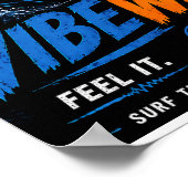 Vibe Wave Neon Surf Poster – Retro Synthwave Aesth ポスター (角)