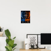 Vibe Wave Neon Surf Poster – Retro Synthwave Aesth ポスター (ホームオフィス)