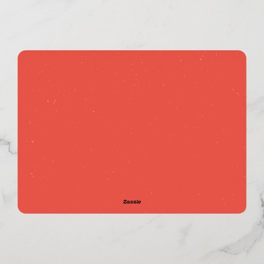 vibesのみメリーおもしろいレトロ1枚の写真クリスマス 箔シーズンカード (裏面)