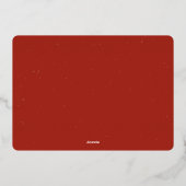 vibesのみメリーおもしろいレトロ1枚の写真クリスマス 箔シーズンカード (裏面)