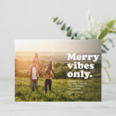 vibesのみメリーのおもしろいレトロ休日のフォトカード シーズンカード (スタンド正面)