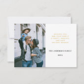 Vibesのみメリー家族のおもしろい写真クリスマスカード サンキューカード (裏面)