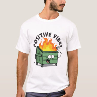 Vibes 前向き DumpsterメンズTシャツ Tシャツ