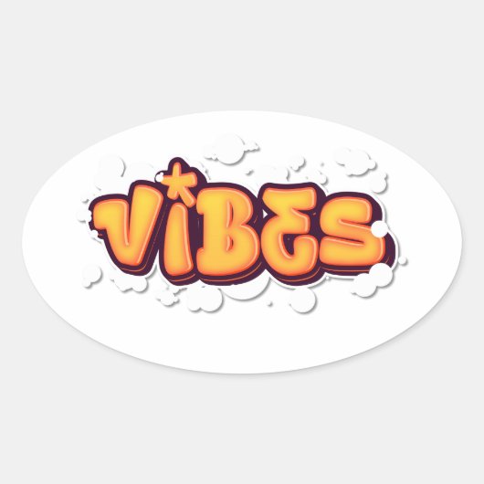 Vibes  楕円形シール (正面)