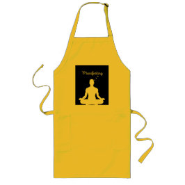 Vibes aの瞑想ビジュアル前向きの表示 ロングエプロン