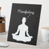 Vibes aの瞑想ビジュアル前向きの表示 台座サイン (インサイチュ)