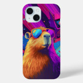 Vibes Capybara Retro Design Case-Mate iPhoneケース (裏面)