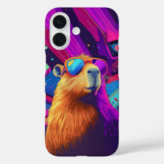 Vibes Capybara Retro Design iPhone 16ケース