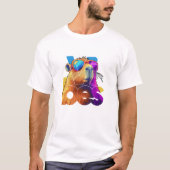 Vibes Capybara Retro Design Tシャツ (正面)