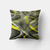 Vibes Daffodil黄色と灰色の層状Cu クッション (裏面)