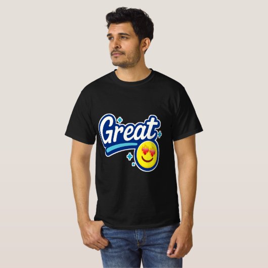 Vibes Only 素晴らし - Love Eyes絵文字Tシャツ Tシャツ (正面フル)