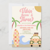 Vibes' Thrivin' & Three Surf誕生日パーティー 招待状 (正面)