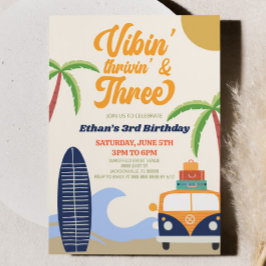 Vibes' Thrivin' & Three Surf誕生日パーティー 招待状