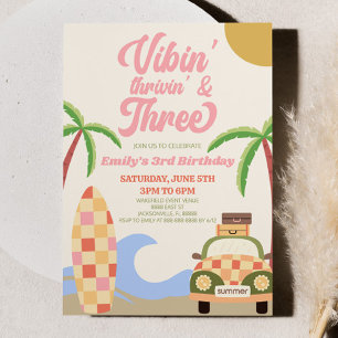 Vibes' Thrivin' & Three Surf誕生日パーティー 招待状