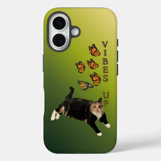 VIBES UP - 三毛猫とオオカズラチョウ Case-Mate iPhoneケース (裏面)