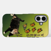 VIBES UP - Calico Cat & Butterflies Case-Mate iPhoneケース (裏面 (横))