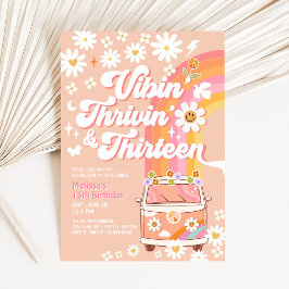 Vibin' Thrivin' アンド サーティーン グルービーな13歳の誕生日 招待状