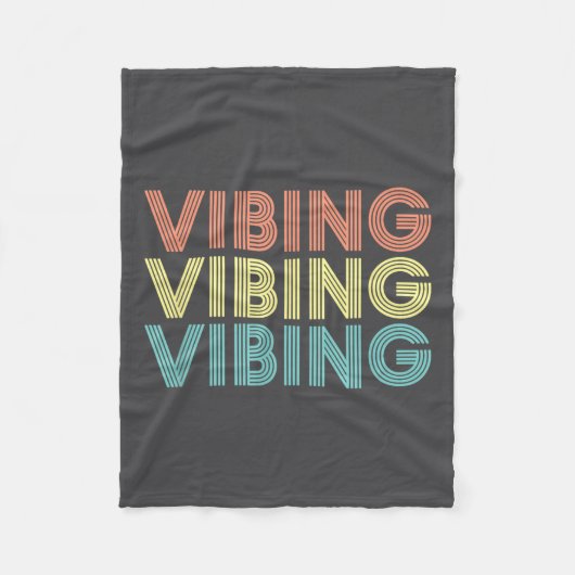 Vibing Shirt. Awesome Feeling, Feel Good Motivatio フリースブランケット (正面)