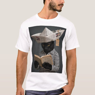 Vibra Bonito 黒猫Tシャツ - 読書ギフト Tシャツ