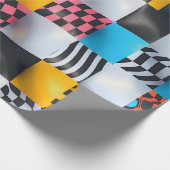 Vibrant 3D Checkerboard – Playful Retro Pop ラッピングペーパー (角)