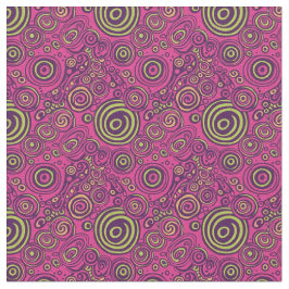 Vibrant 60s Psychedelic Paisley Retro Swirl ファブリック