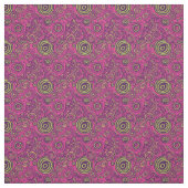 Vibrant 60s Psychedelic Paisley Retro Swirl ファブリック (見本)