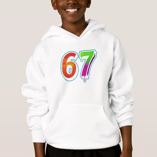 Vibrant 67 Art – Hand-Painted Number Design (正面)