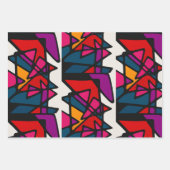 Vibrant Abstract ラッピングペーパーシート (正面3)