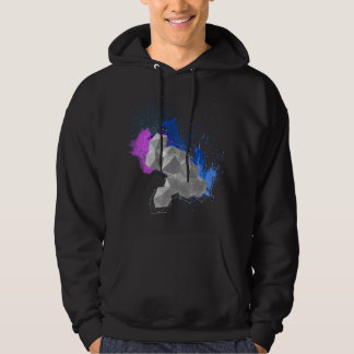 Vibrant Abstract Art Hoodie – Colorful Creative St パーカ