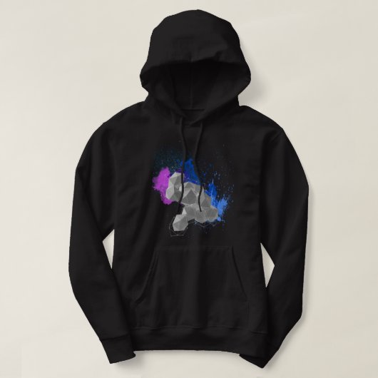 Vibrant Abstract Art Hoodie – Colorful Creative St パーカ (デザイン正面)
