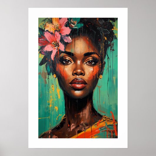 Vibrant Abstract Art Print  ポスター (正面)