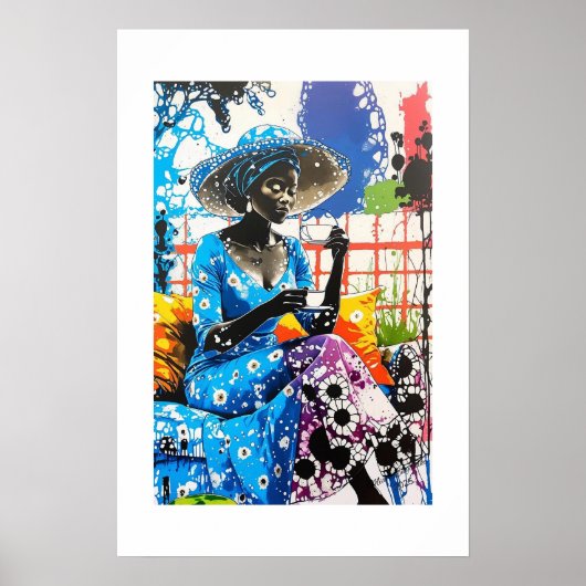 Vibrant Abstract Art Print  ポスター (正面)