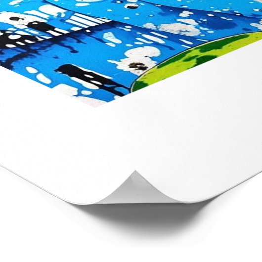 Vibrant Abstract Art Print  ポスター (角)