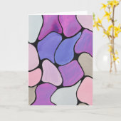 Vibrant Abstract Blank Note カード (黄色い花)