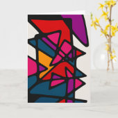 Vibrant Abstract Blank Note  カード (黄色い花)