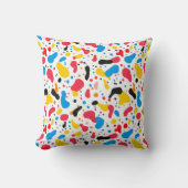 Vibrant Abstract Blob Pattern クッション (正面)