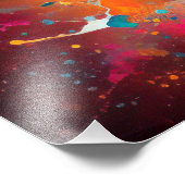 Vibrant Abstract Bull Painting フォトプリント (角)