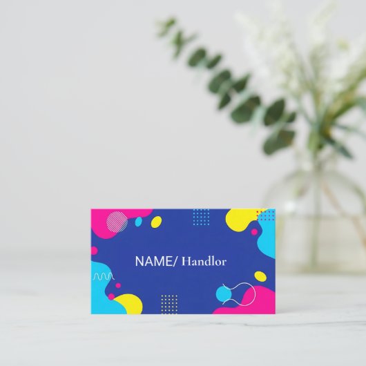 Vibrant Abstract Business Card 名刺 (スタンド正面)