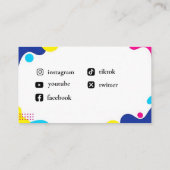 Vibrant Abstract Business Card 名刺 (裏面)