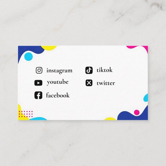 Vibrant Abstract Business Card 名刺 (裏面)