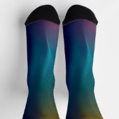 Vibrant Abstract Color Wave Art ソックス (上部)