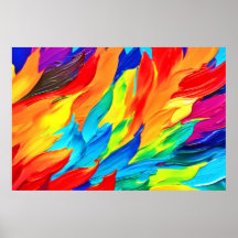 Vibrant Abstract Expressionism Painting 