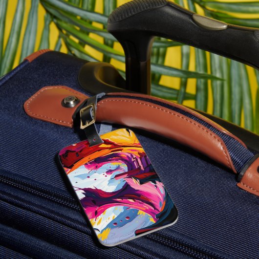 Vibrant Abstract Fantasy Landscape ラゲッジタグ (正面インサイチュ1)