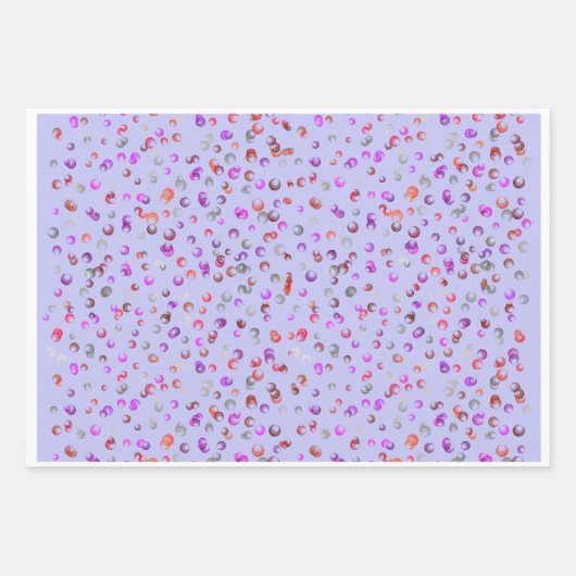 Vibrant Abstract Floral Botanical Wrapping Paper ラッピングペーパーシート (正面)
