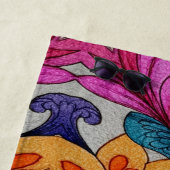 Vibrant Abstract Floral Fusion Pattern ビーチタオル (インサイチュ)
