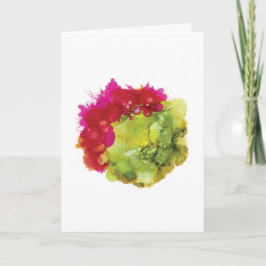 Vibrant Abstract Floral Greeting Card カード