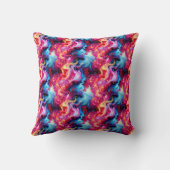 Vibrant Abstract Fluid Art Wrapping Paper クッション (裏面)
