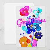 Vibrant Abstract Fluid Flowers Spring Event シーズンカード (正面/裏面)
